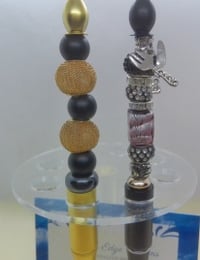 Image 1 of Fun Fashionista Pens: Foodie Theme/Black and Gold
