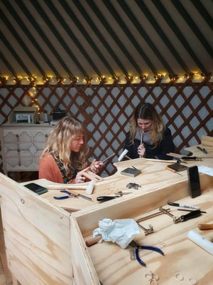 Image of Group Silver stacking ring workshop