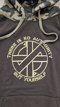 Image 2 of Crass - There is no authority but yourself camo hood