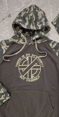 Image 3 of Crass - There is no authority but yourself camo hood
