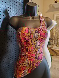 Image 3 of Luxe Python One Shoulder Top| More Colors Available🎨 Surf and Turf 🌊
