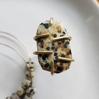 Image 5 of Dalmatian Jasper Hoops and Ring
