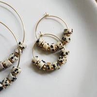 Image 3 of Dalmatian Jasper Hoops and Ring
