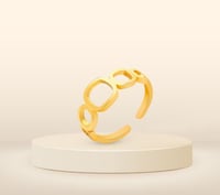 Image 1 of Gold Geometric Hollow Out  Ring