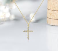 Image 1 of CZ Cross Necklace