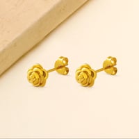 Image 1 of Rose Stud Earrings