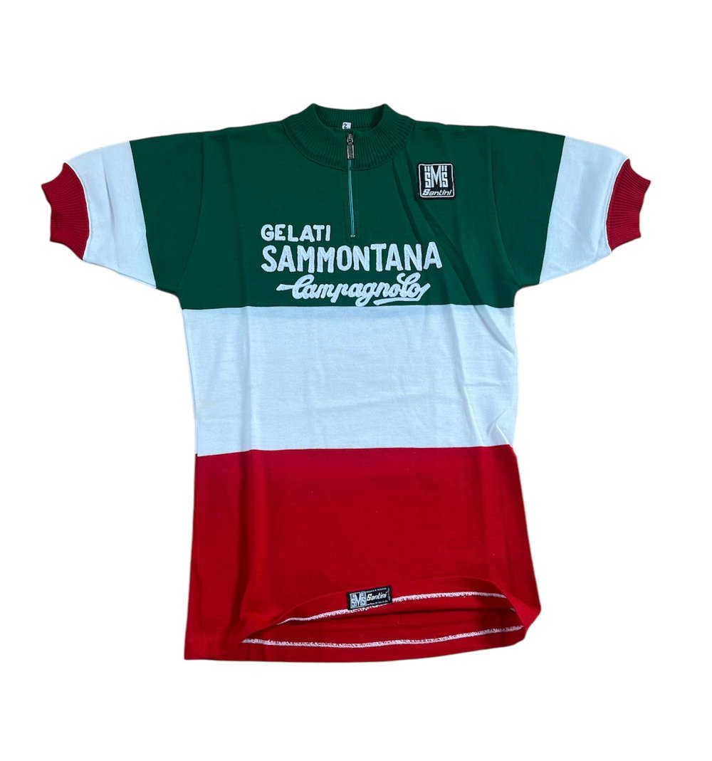 Moreno Argentin - 1983/1984 - Italian national champion's jersey - Sammontana Campagnolo