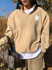 Half Zip Drop Shoulder Sweatshirt