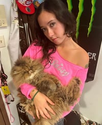 Image 2 of SASSY hot pink off shoulder light sweatshirt 🩷RESTOCK🩷