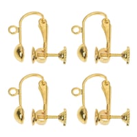 Image 9 of Golden Elephant Gemstone & Crystal Earrings, Pierced or Clip On