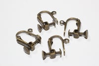 Image 8 of Wedding Cake Bead Earrings, Pierced or Clip On