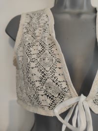 Image 7 of Boho lace waistcoat / top CREAM