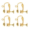 Vintage Crystal Golden Crown Earrings, Pierced or Clip On