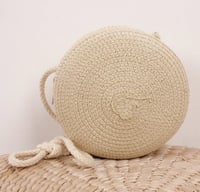 Image 1 of Crossbody Straw Purse 