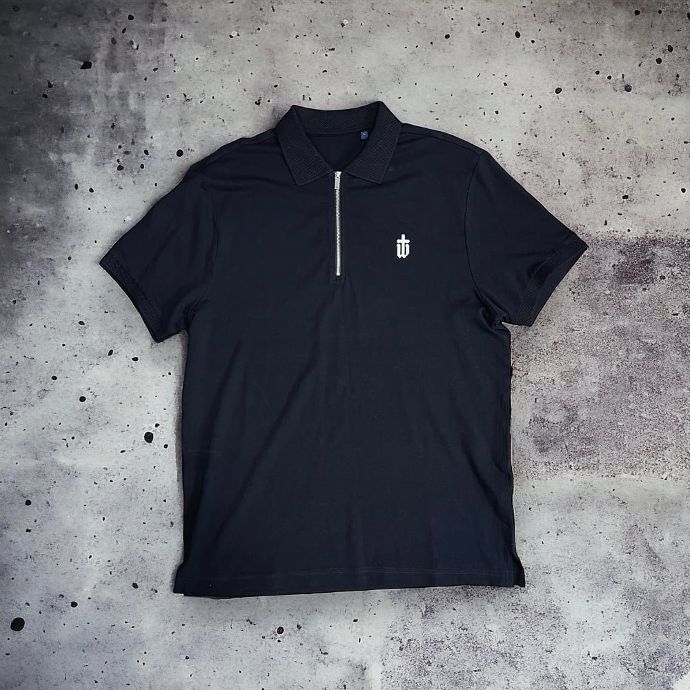 Image of BLACK - CLASSIC ZIP POLO