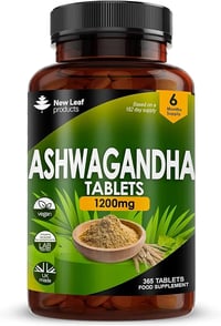 Ashwagandha 1200mg - 365 Vegan Tablets Pure High Strength Ashwagandha Root Extract - 6 Months Supply