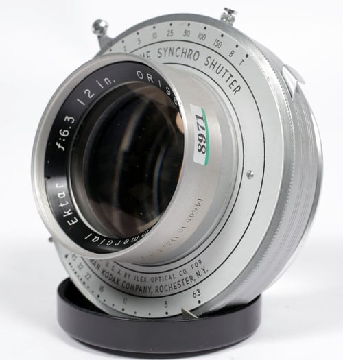Image of Kodak Commercial Ektar 12" [305mm] F6.3 Lens in Ilex #4 Shutter OR196 #8971