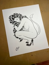 Image 2 of SIDE SQUAT DEVIL GIRL Original art