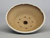Round bonsai pot in a matte white glaze. D.198mm