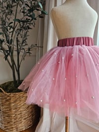 Image 5 of Dusty pink & pearl TuTu Skort