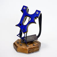 Image 13 of Wooden Slingshot, Handcrafted Catapult, The Holligan, Spectraply Wood, OTF Right hander, Unique gift