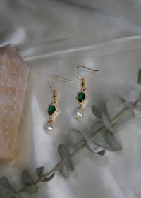 Image 1 of The "Siren" Earrings (Emerald)