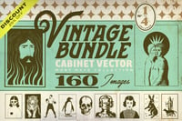 Image 1 of Vintage Cabinet Vector Bundle 25% Discount