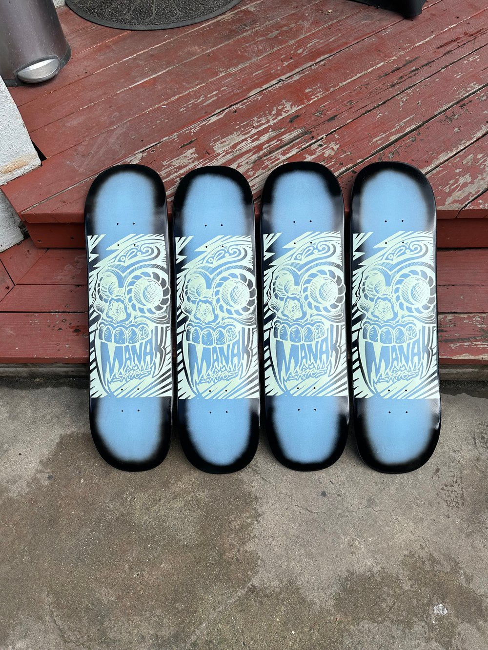 8.5" Popsicle - JB Graphic Black and Blue