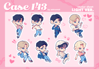 Image 1 of CASE 143 STICKER SHEET: LIGHT VER