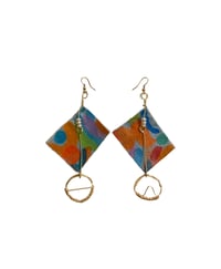 Eres Arte | Painted Denim Earrings