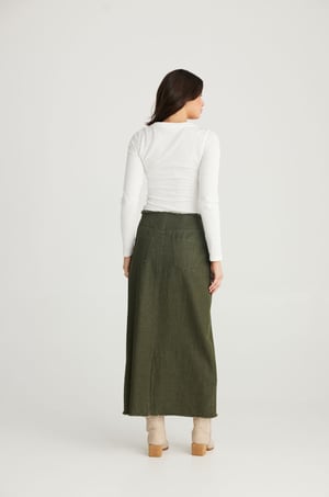 Image of Macey Skirt. Olive. By Talisman the Label.