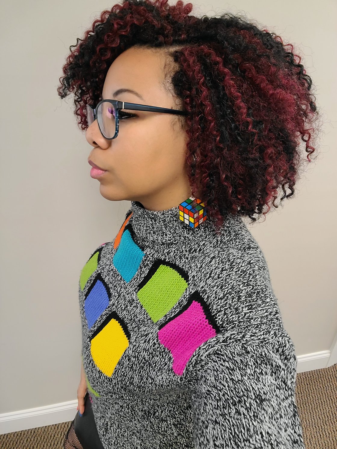 Image of Rubik Cube Earrings