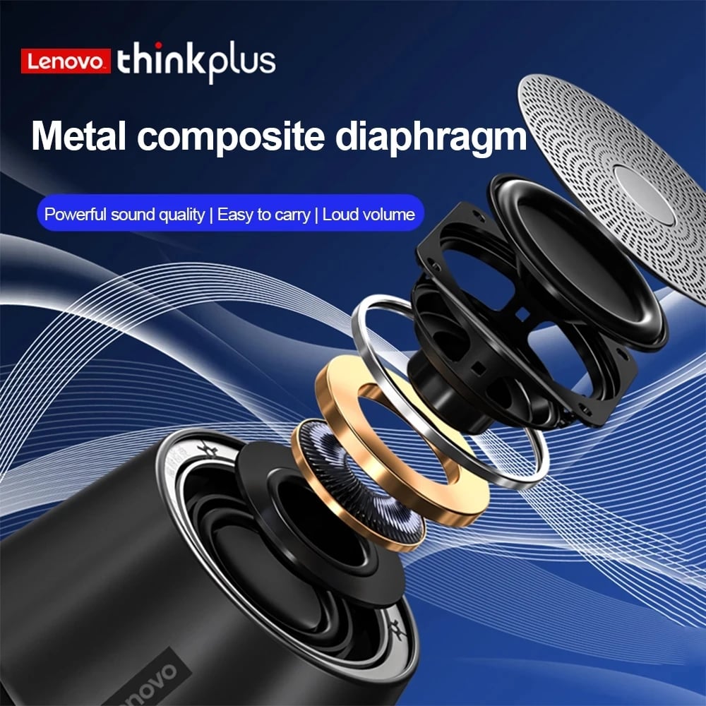 Lenovo K3Pro Portable Wireless Speaker BT 5.0 Mini Outdoor Loudspeaker HiFi Stereo Sound Subwoofer