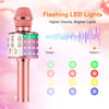 Karaoke Microphone for Kids Singing, 5 in 1 Wireless Bluetooth Microphone with LED Lights Karaoke Ma
