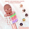 Karaoke Microphone for Kids Singing, 5 in 1 Wireless Bluetooth Microphone with LED Lights Karaoke Ma