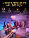 AOCHUAN 3-Axis Gimbal Stabilizer for Smartphone, Gimbal w/RGB Magnetic, Upgraded Face Tracer