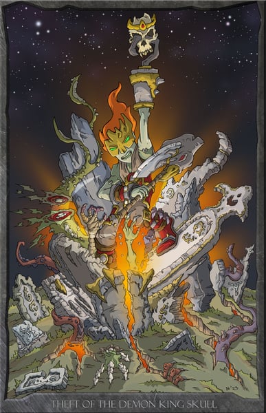 Image of Noct "Theft of the Demon King Skull" Print