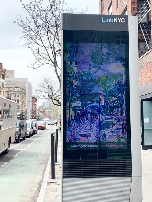 Image of "Elvis in West 4th St" fine art print poster