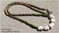 Green Rustic Chic, Necklace.