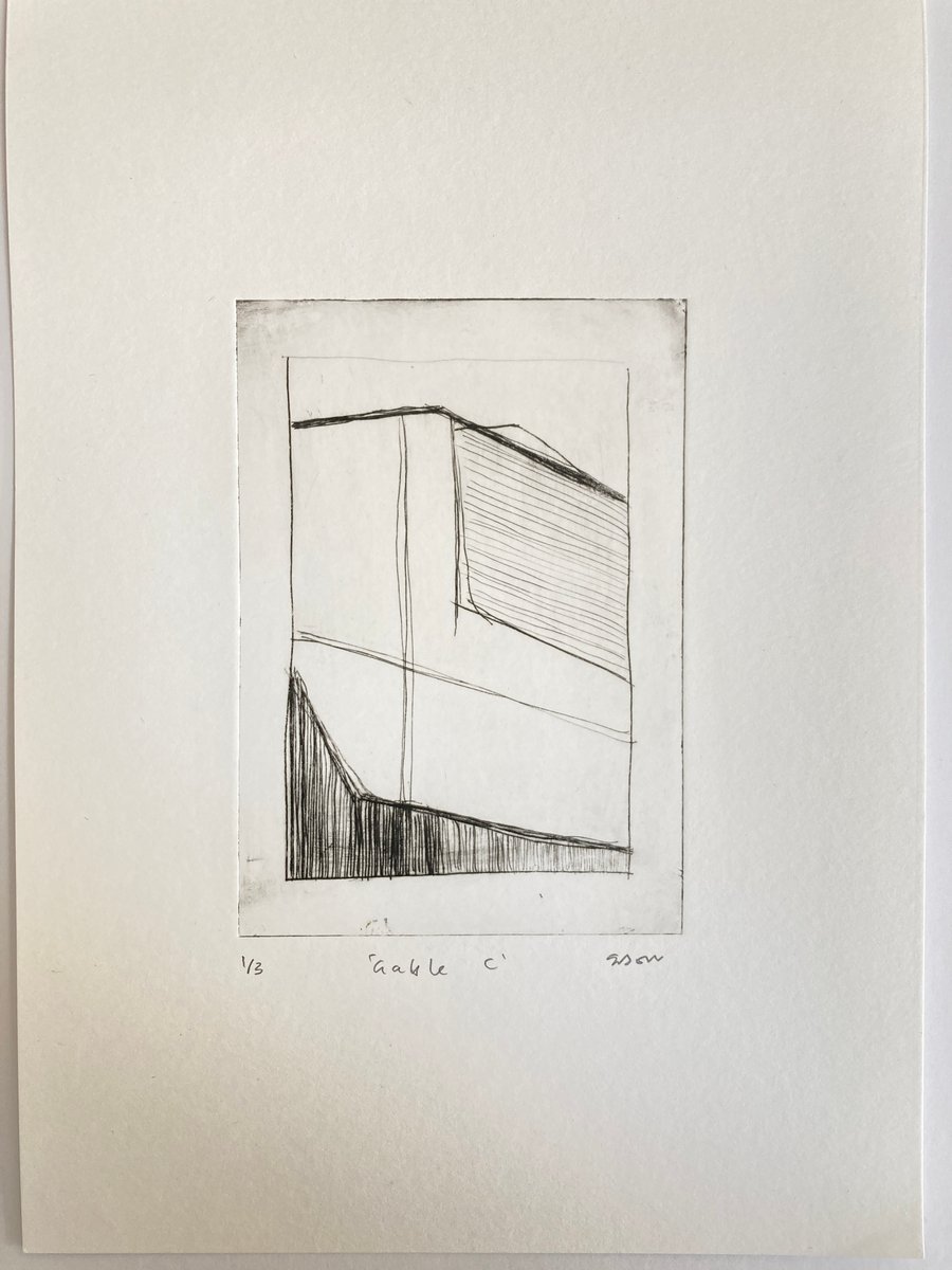 Image of Gable C drypoint print