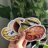 Set of snack stickers