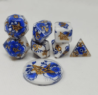 Image 1 of **PRE-ORDER** Delft Blue (D20 Standard Single, 30mm D20 Single, Full Set Simple, Full Set Intricate)