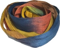 Image 4 of 10YD.  GRAND FINALE  HAND DYED RECYCLED SARI SILK RIBBON BUNDLES by COLOR KISSED SILK