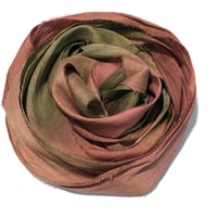 Image 3 of 10YD.  CRAB APPLES  HAND DYED RECYCLED SARI SILK RIBBON BUNDLES by COLOR KISSED SILK
