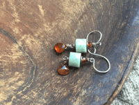 Image 2 of Amazonite and Hessoise earrings/ n66