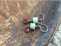 Image 8 of Amazonite and Hessoise earrings/ n66