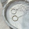 Sterling silver open circle necklace