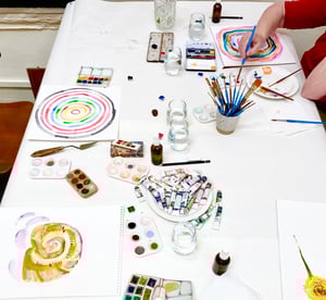 Image of ONLINE ~ The Wisdom of the Spiral in Watercolor ~ with Georgia Carbone ~ Wednesday 8/21, 5:30-7pm