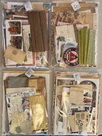 Image 1 of Vintage Ephemera lot - Journal Scrapbook Mixed Media 65+ Piece Pack - LOT F with FREE shipping