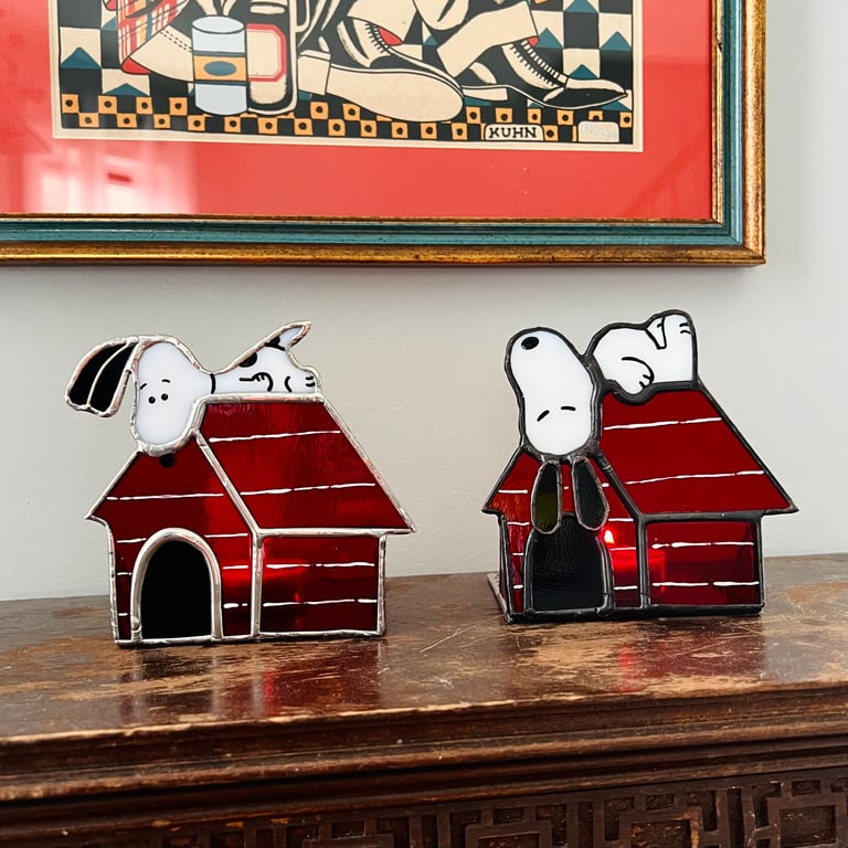 Sleepy Doghouse Tealight Candleholder MTO Image 2